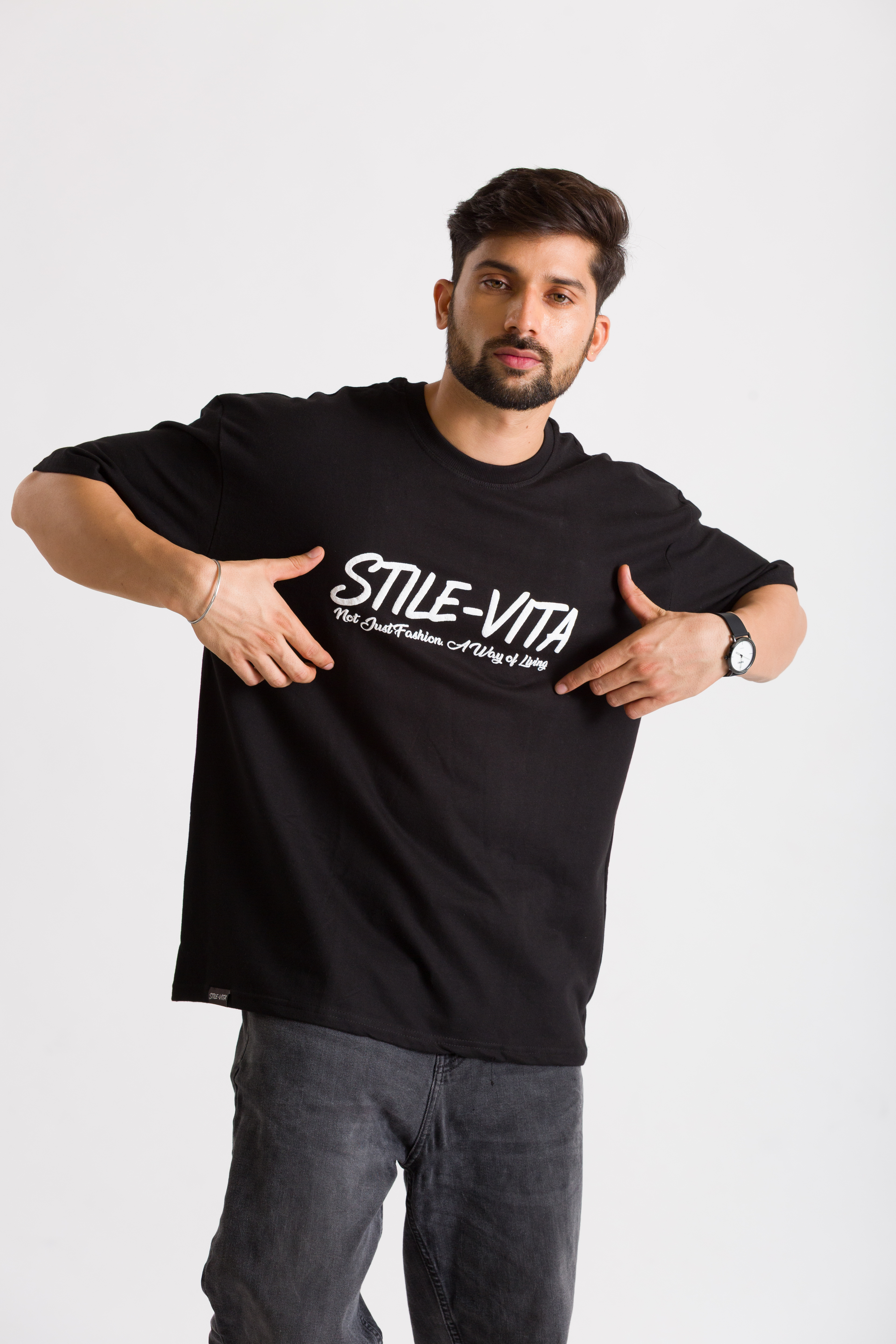 Guitar Back Printed Oversized T-shirt